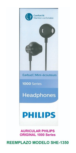Auriculares Philips Intrauditivos She1350 In Ear Sin Micro