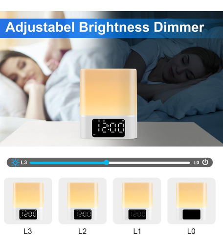 Altavoz Bluetooth Inalámbrico Con Luz Y Reloj Despertador