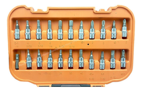 Juego Tubos Dados Puntas - 46 Pc. - Enc. 1/4 - Eurotech