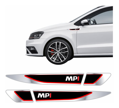 Emblema Volkswagen Polo Mpi Aplique Resinado Res46 Fgc