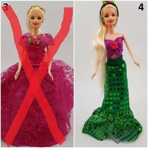 roupinha roupa fantasia para boneca barbie- kit com 2 peças