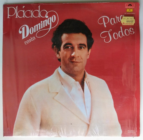 Placido Domingo Canta Para Todos Disco Lp Vinil Acetato 1983