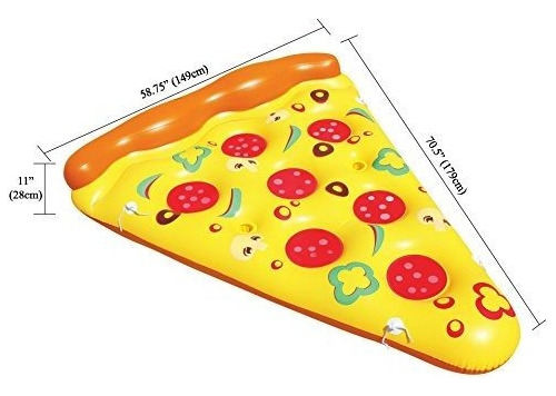 Flotador De Piscina De Rebanada De Pizza Inflable Gigante   