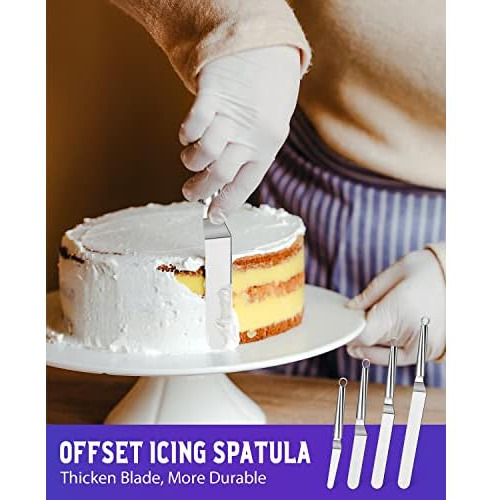 Offset Icing Spatula, Cake Angled Spatula Set With 4, 6...