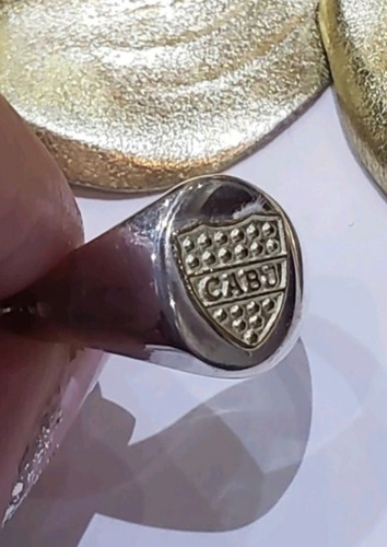 Anillo Plata Sello Escudo Oro Cap Peñarol Kendra Joyas