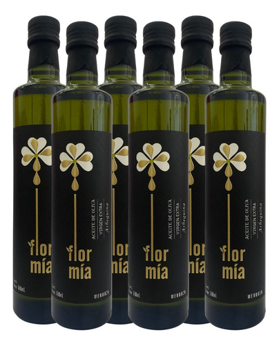 Aceite Oliva Virgen Extra Arbequina Flor Mia 500ml Pack X6