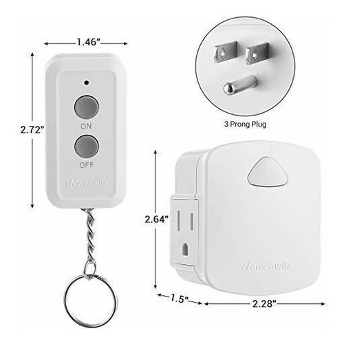 Dewenwils Toma Cr Interruptor Luz Remoto Inalambrico Rango Z