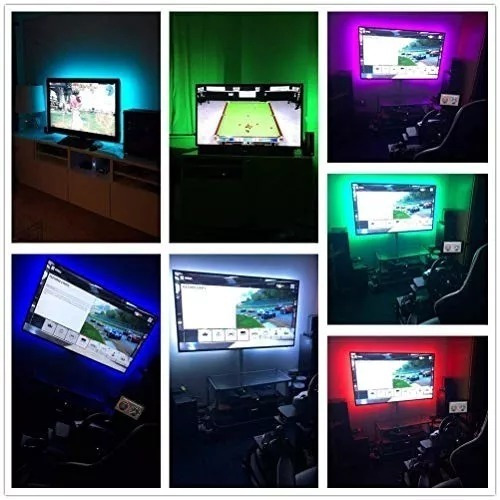 Imagen 9 de 9 de Tira Luces Led Rgb 5050 Usb 2mts Decoracion Tv Gamer Pc
