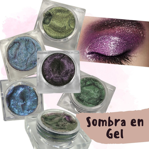 Sombra Gel Metálico Maquillaje Ojos Brillos Cosmético