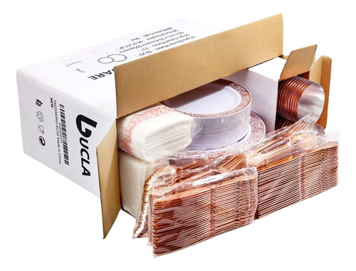 Platos De Plástico Bucla Rosa