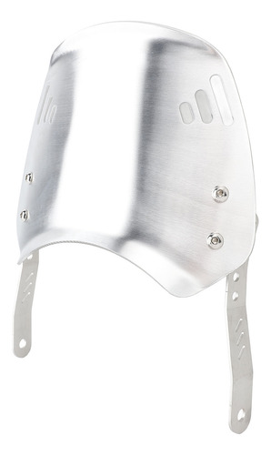 Soporte De Aluminio Plateado Para Parabrisas De Motocicleta