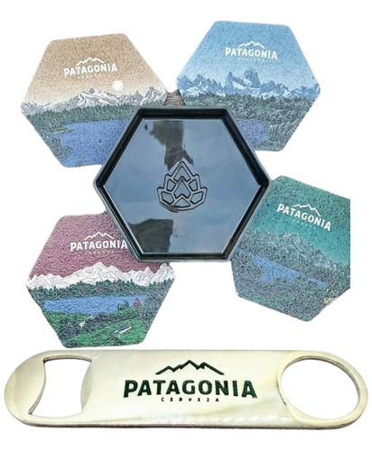 Set De 4 Posavasos Cerveza Patagonia Original + Destapador 