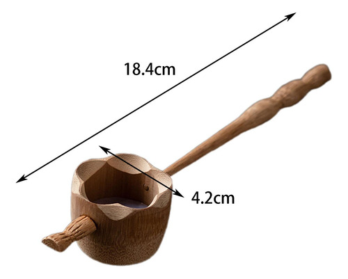 Coador De Chá De Bambu, Infusor De Chá De 18,4 Cm X 4,2 Cm