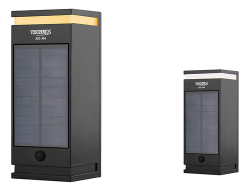 Techko Ssl-304 Luz De Pared Solar-unidireccional, Negro