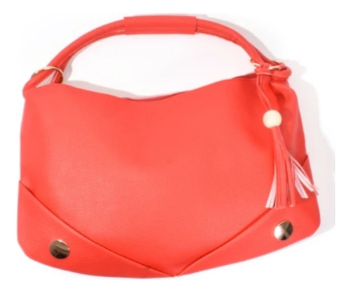 Bolso Kaunas Coral Intenso Mujer Cuero Sintético