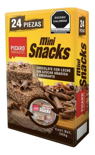 Chocolate Sin Azucar Añadida Mini Snacks De Amaranto 360g