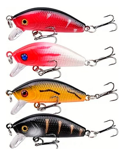 Señuelos Pochitas 4g/5cm/4pcs Ríos Pesca Deportiva