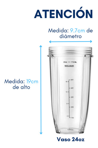 Nutrininja 4 Vasos 24oz, 2 Aspas 7 Aletas Y Empaques