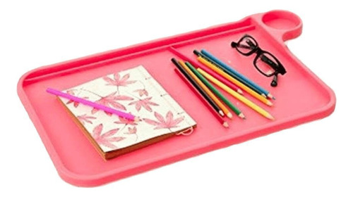 Mesa Notebook Desmontável C/ Suporte Copo Rosa 44x29x19cm