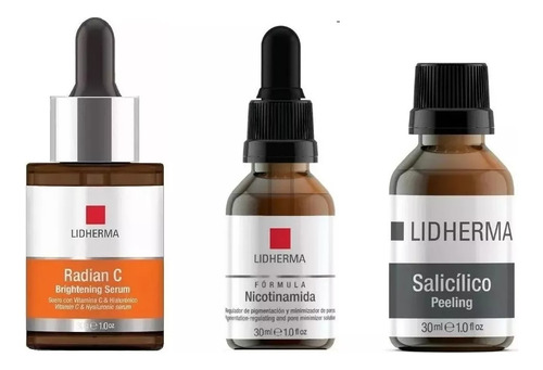Nicotinamida + Radian C Serum Vit. C + Salicílico Lidherma