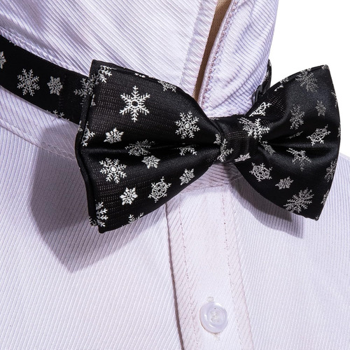 Corbata Navidena Barry.wang Para Hombre, Preatada, Negra ...