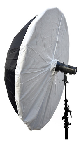 Imagen 3 de 10 de Sombrilla Brolly Plateada 180cm C/ Tela Difusora Visico
