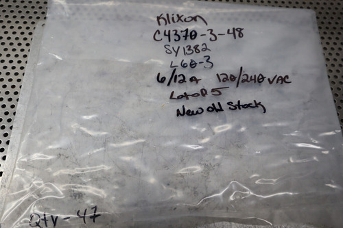 Klixon C4370-3-48 Sy1382 L60-3 6/12a 120/240vac Switches Zza