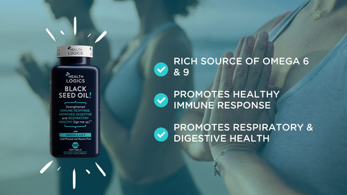 Health Logics Black Cumin Seed Oil Softgels, 100 Count