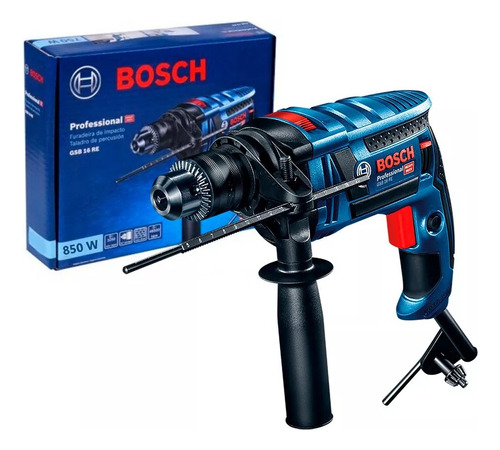 Taladro Percutor Eléctrico 13mm Bosch Gsb16 Re C/caja 750w