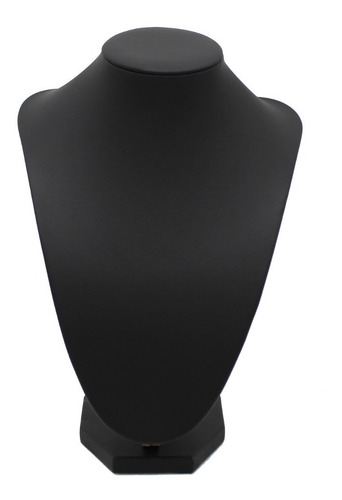 Imagen 2 de 7 de Exhibidor Cuello Alargado Grande Cuerina Negro Para Collares