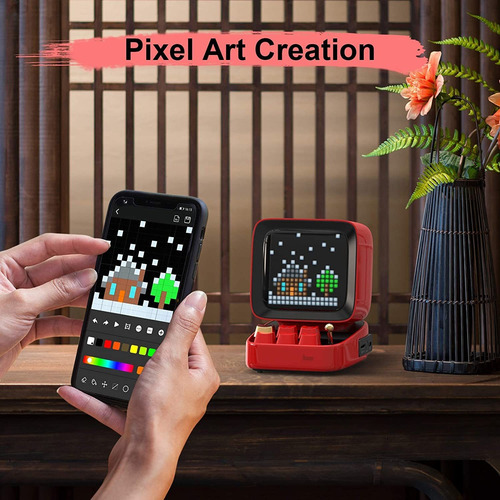 Ditoo Retro Pixel Art Game Altavoz Pantalla Frontal Co...