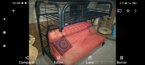 Cama Cucheta/futon En Hierro Estilo Americano