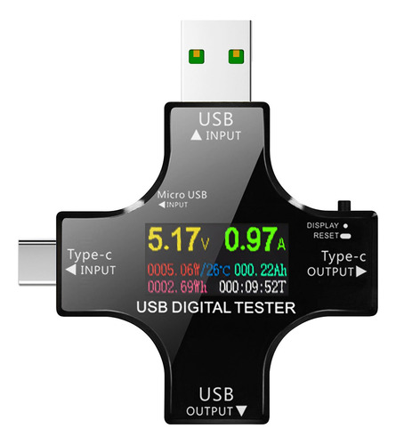 Probador Usb  Conector De Entrada  2  Comprobador De Voltaje