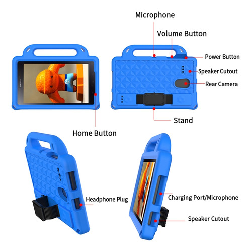 Funda Eva Morada Para Galaxy Tab 4 8.0 T330/t331/t377