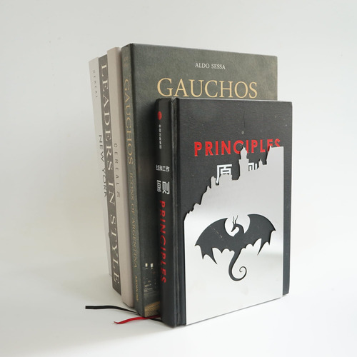 1 Par 2 Uds. Extremos De Libro Plateados De Acero Inoxidable