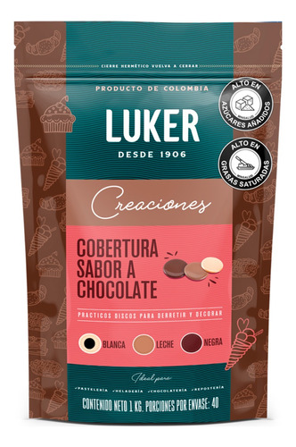 Cobertura Luker Choco Blanco 1k - Kg a $52