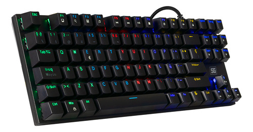 Teclado Mecánico Gamer Vorago Start The Game KB-600, Switches Blue, Retroiluminación RGB, Anti-Ghosting, 88 Teclas, Compacto, Diseño Resistente, Compatible con PC, Windows, Ideal para Gaming y Oficina