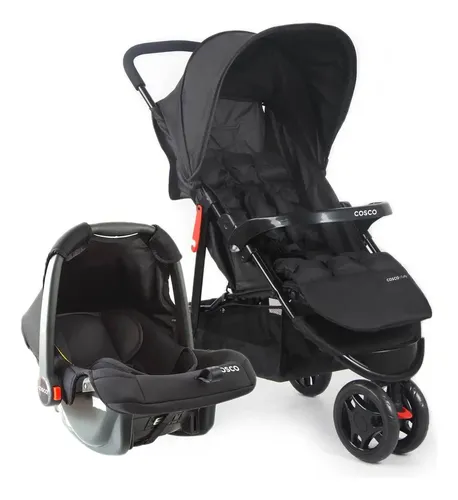 Travel System Cosco Kids, Toffy, 0 a 15kg, Preto Absoluto