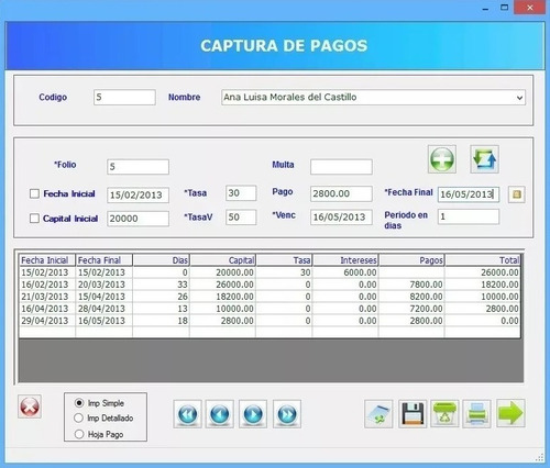 Programa Para Prestamos 40% Descto