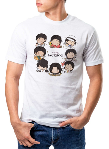 Playera Cuello Redondo Michael Jackson Dibujos