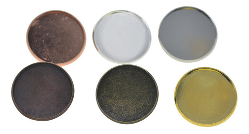 12 Piezas Broches Broches Pin Disco Base Disco Cobre 25mm