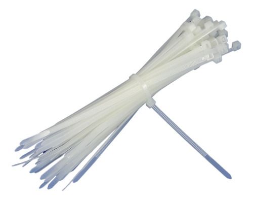 Abraçadeira Nylon Branca Enforca Gato 100 Unidades 3,6x150