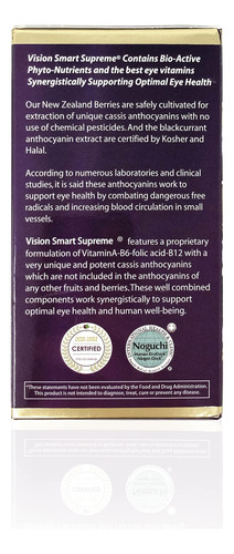 Suplemento Vision Smart Supreme Eye Con Antocia De Grosella