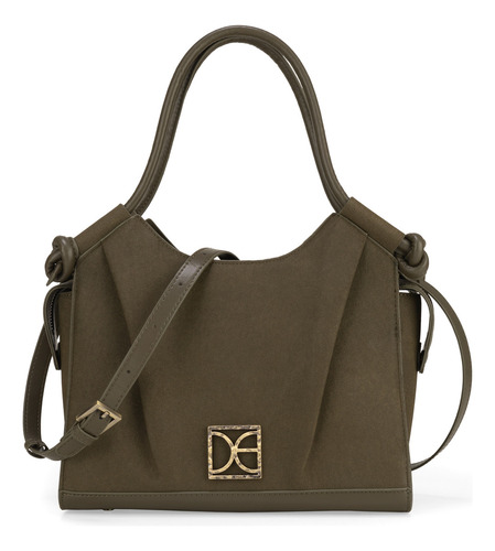 Bolsa Satchel Cloe Ecerali Mediano Color Verde