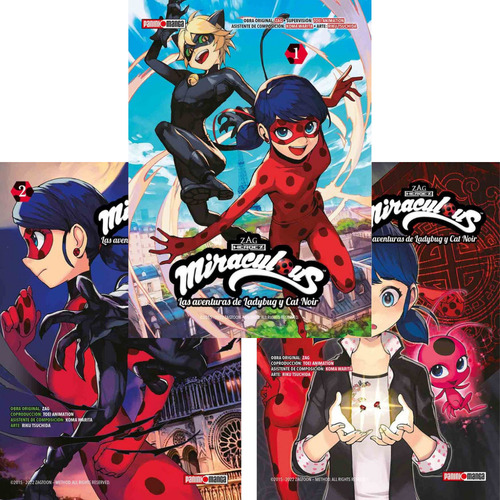 Miraculous Pack Vol 1 2 3 Manga Panini Ladybug Cat Noir