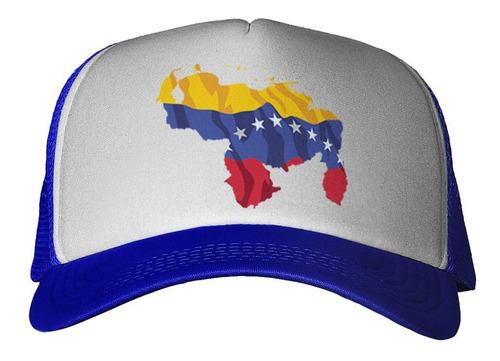 Gorra Mapa De Venezuela Amarillo Azul Y Rojo M1