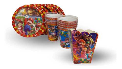 Kit Platos, Vasos Y Palomeros Para 20 Invitados