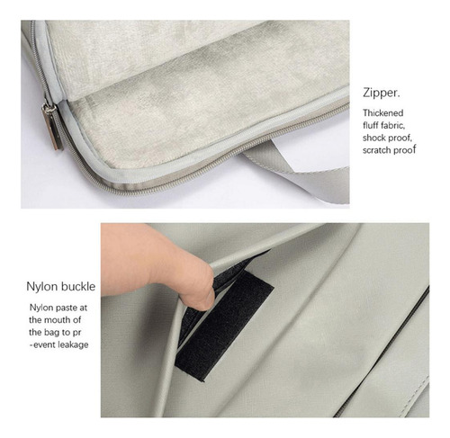 15,6'' Handbag Portátil Estuche De Notebook Bolsa De Gris