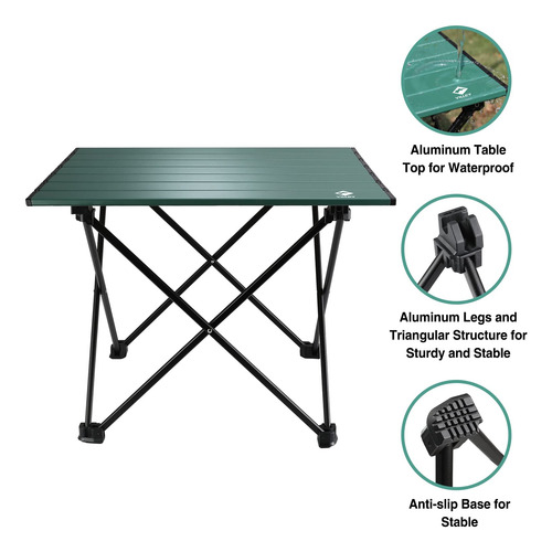Mesa De Aluminio Portatil De Camping Ultraligera Con Bolsa