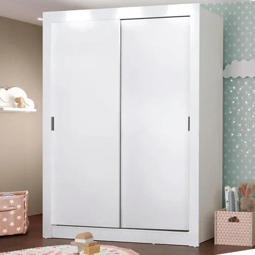 Guarda-roupa Infantil Madesa Enzo 2 Portas De Correr Cor Branco X...